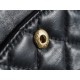 Chanel Small Black & Gold Calfskin - Hardware Detail Close-Up  