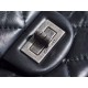 Chanel Black & Silver Calfskin - Hardware Detail Close-Up  