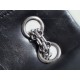 Chanel Black & Silver Calfskin - Hardware Detail Close-Up  