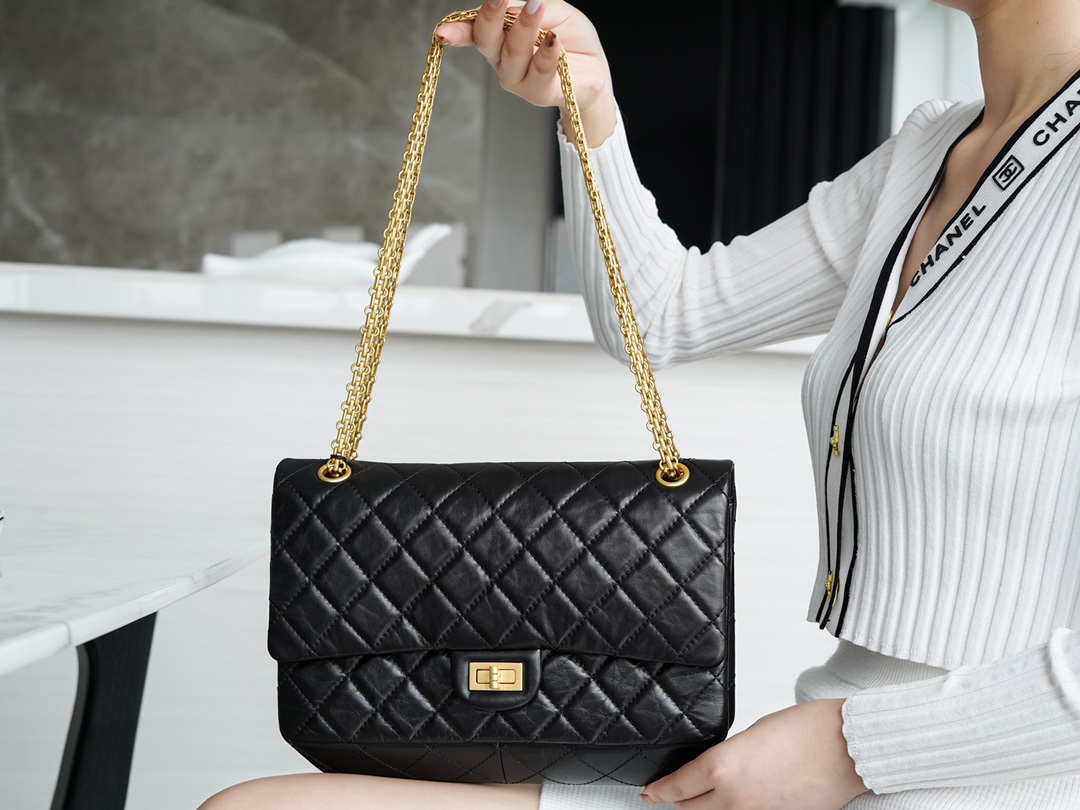 Chanel Black & Gold Calfskin