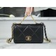 CHANEL 23P New 19WOC Black & Gold Chanel 19WOC  