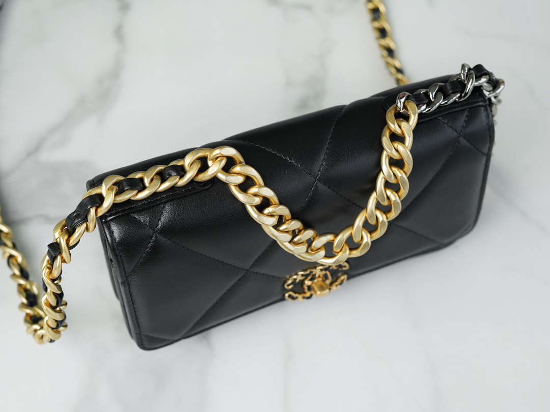 CHANEL 23P New 19WOC Black & Gold Chanel 19WOC  