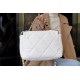 CHANEL 19 Bag White Medium Lambskin  