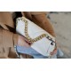 CHANEL 19 Bag White Medium Lambskin  