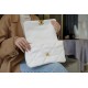 CHANEL 19 Bag White Medium Lambskin  