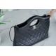 Chanel 24S 31 Bag Medium Horizontal Black Oiled Waxed Creased Lambskin  