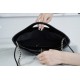 Chanel 24S 31 Bag Medium Horizontal Black Oiled Waxed Creased Lambskin  