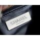 Chanel 24S 31 Bag Medium Horizontal Black Oiled Waxed Creased Lambskin  