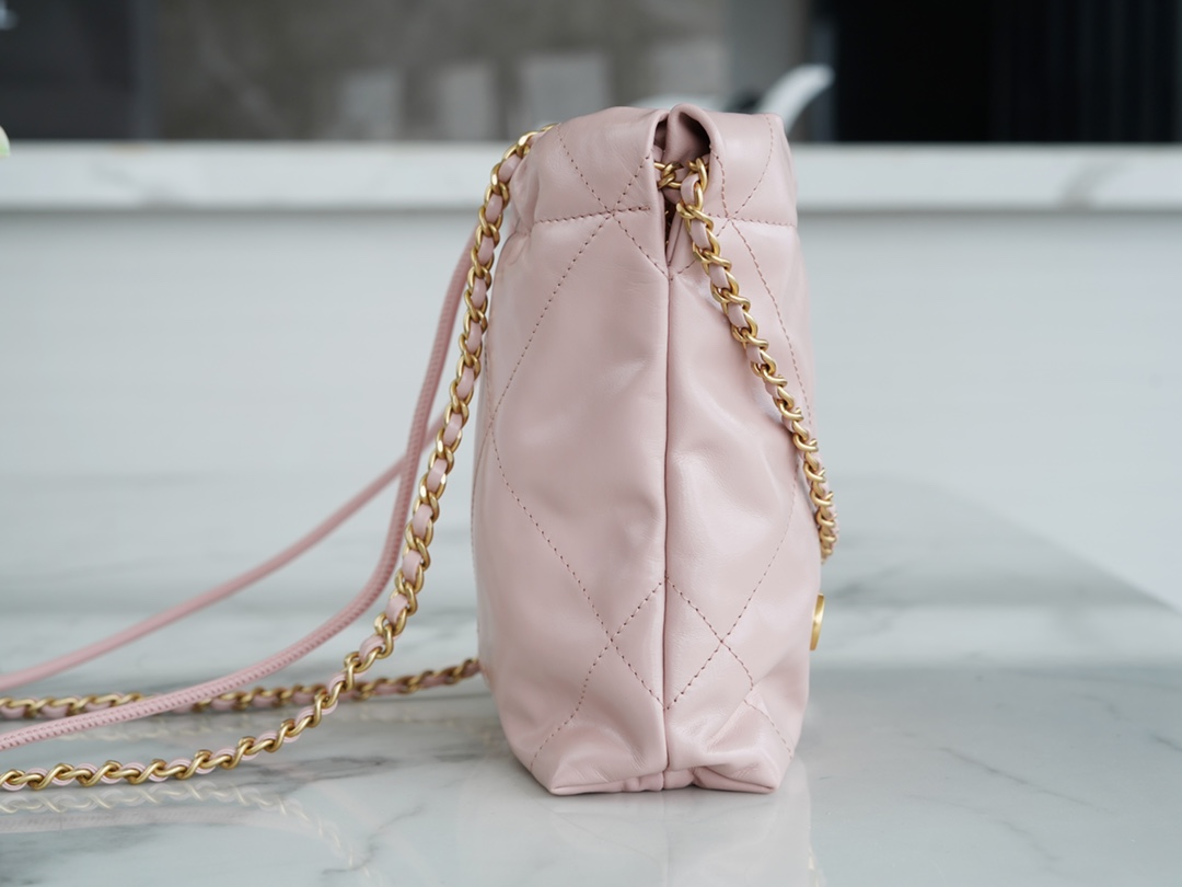 Chanel 23S 22 Mini Bag Pink Calfskin  