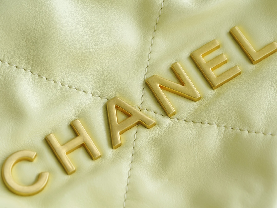 Chanel 23S 22 Mini Bag Chick Yellow Calfskin