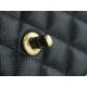 CF Classic Flap | Small Black & Gold Lizard Grain Calfskin  