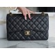 CF Classic Flap Jumbo Caviar Calfskin Black & Gold  