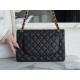 CF Classic Flap Jumbo Caviar Calfskin Black & Gold  