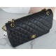 CF Classic Flap Jumbo Caviar Calfskin Black & Gold  