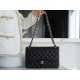 CF Classic Flap Jumbo Caviar Calfskin Black & Silver  