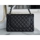 CF Classic Flap Jumbo Caviar Calfskin Black & Silver  