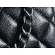 CF Classic Flap Jumbo Caviar Calfskin Black & Silver  