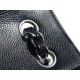 CF Classic Flap Jumbo Caviar Calfskin Black & Silver  