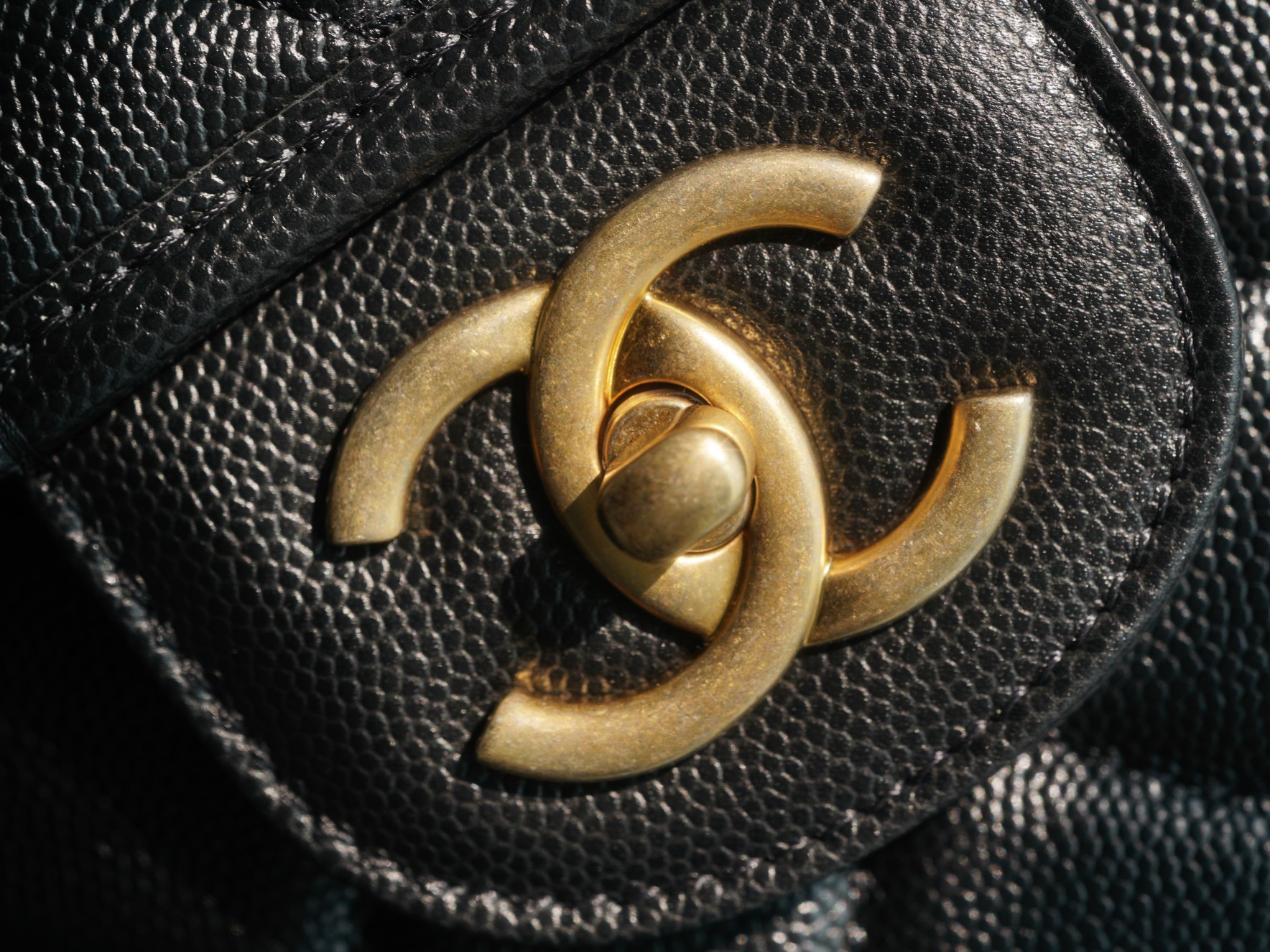 CHANEL 22K Haute Couture Caviar Backpack Fine Grain Calfskin  