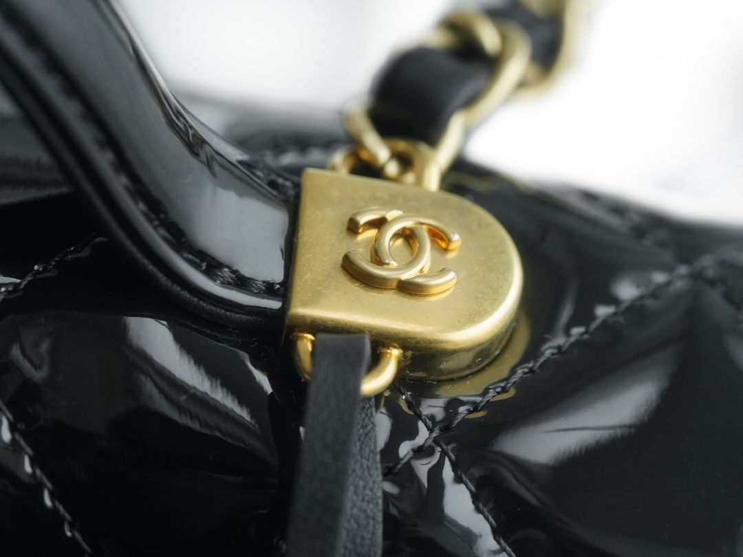 CHANEL 22K Haute Couture Patent Leather Backpack  