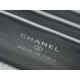 CHANEL 23K Rhinestone Handle Long Box Deep Grey Lambskin  