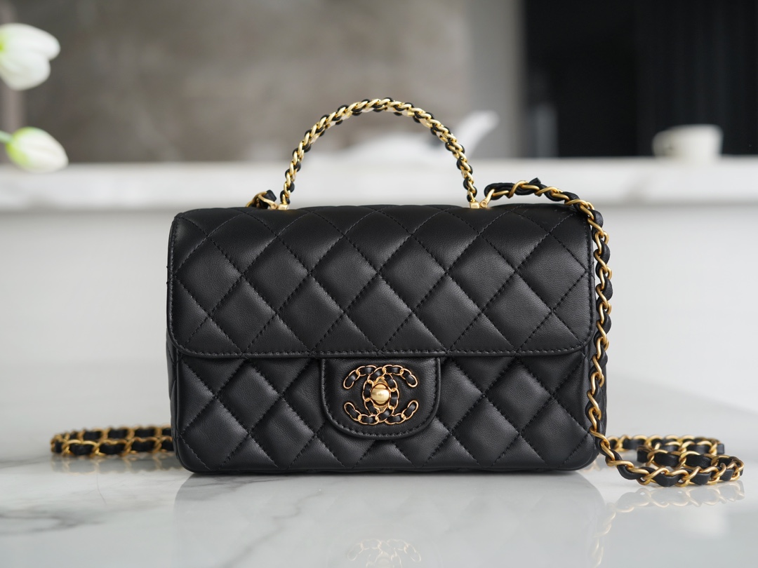 CHANEL 24C Handle CF Mini Black  