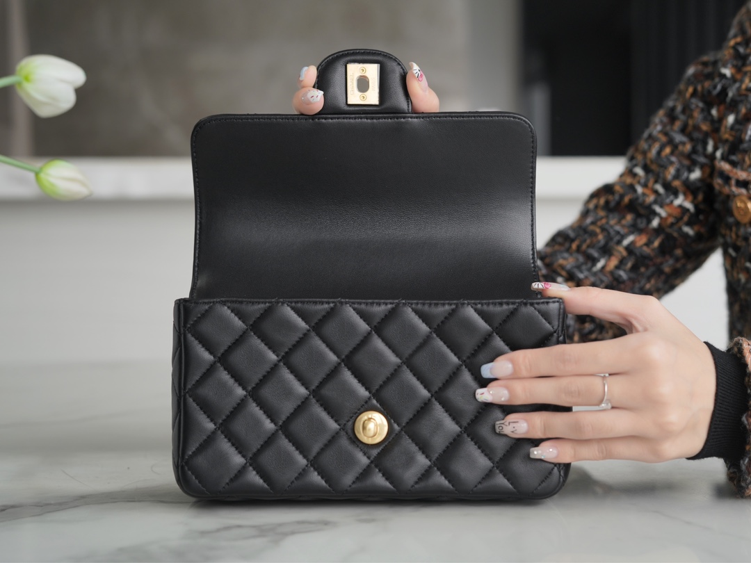 CHANEL 24C Handle CF Mini Black  