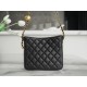 CHANEL 22K Metal Ball Hobos Black Small Lambskin  