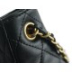 CHANEL 22K Metal Ball Hobos Black Small Lambskin  