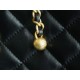 CHANEL 22K Metal Ball Hobos Black Small Lambskin  