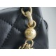 Chanel 24P Pearl Chain Square Fatty Small Black Pearl Chain Square Fatty  