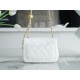 Chanel 23C Metal Ball Square Fatty White  