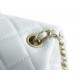 Chanel 23C Metal Ball Square Fatty White  