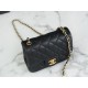 Chanel 23K Metal Ball Square Fatty Black  