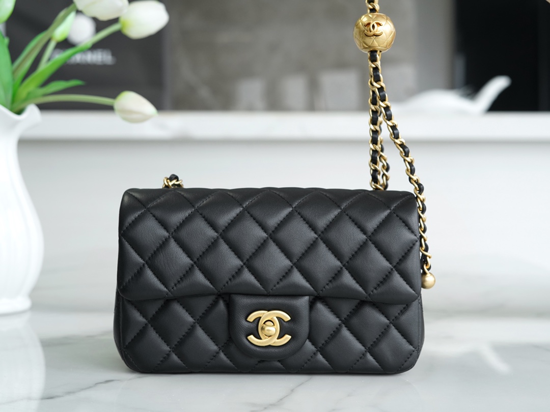 Chanel 23C Large Mini Metal Ball Black  