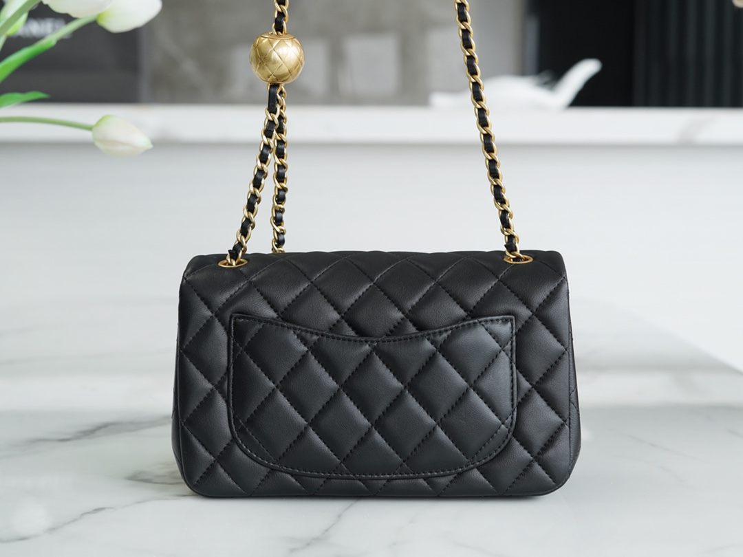 Chanel 23C Large Mini Metal Ball Black  