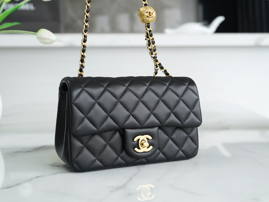 Chanel 23C Large Mini Metal Ball Black  