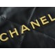 CHANEL 22P Bag Medium Black & Gold