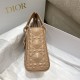 Lady Dior: 3-grid Nude Matte Diamond Lattice, Embossed Cowhide, Matte Hardware, Size: 17cm  