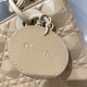 Lady Dior: 4-grid Nude Matte Diamond Lattice, New Diamond Pattern, Embossed Cowhide, Matte Hardware, Size: 20cm  