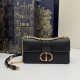 Montaigne 30 Small Size with Letter Lock Buckle, Delicate Chain Shoulder Strap, Size: 21*6*12cm  