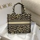 Small Tote with Classic Leopard Embroidery, Size: 26*8*22cm  