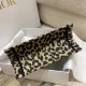 Small Tote with Classic Leopard Embroidery, Size: 26*8*22cm  