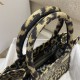 Small Tote with Classic Leopard Embroidery, Size: 26*8*22cm  