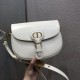 Bobby Series, White Cowhide, Medium Size: 22*17*6cm  