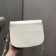 Bobby Series, White Cowhide, Medium Size: 22*17*6cm  