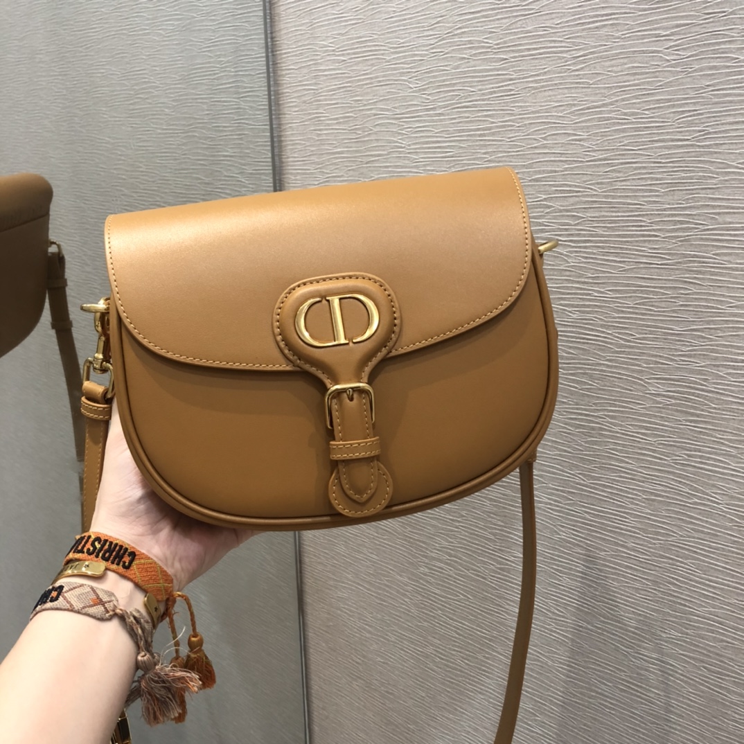 Bobby Series, Caramel Cowhide, Medium Size: 22*17*6cm