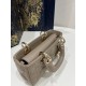 Cream Apricot D-joy Micro Series, Bag with Two Shoulder Straps, Sheepskin Leather, Size: 16*5*9cm