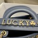 Four-grid, LADY LUCKY Qixi Limited Edition Series, Mini Lucky Star-shaped Rivet, Calfskin Leather, Size: 20cm