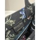 Small Size Tote Spring-Summer Series, Exquisite Floral Embroidery, Size: 26*8*22cm